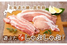 北海道十勝の放牧豚”遊ぶた”プチしゃぶしゃぶセット [№5749-0804]