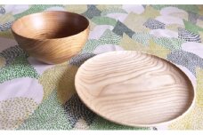 十勝の木のうつわ［天然木製］ 中皿 18cm・スリムボウル 13cmセット【 工芸品 食器 汁椀 お皿 器 北海道 十勝 幕別 】 [№5749-0901]
