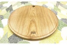 十勝の木のうつわ［天然木製］ カッティングボード 丸型 30cm【 工芸品 まな板 調理器具 北海道 十勝 幕別 】 [№5749-0909]