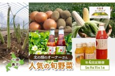 十勝幕別 北の畑のオーナーさん 人気の旬野菜 年4回定期便［2025年5月出荷開始］北海道ホープランド農場 【 アスパラ とうもろこし コーン じゃがいも ジャガイモ 玉ねぎ 野菜 定期便 】[№5749-1434]