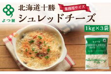 よつ葉 「北海道 十勝シュレッドチーズ[要加熱]」3kg【 よつ葉 美味しい チーズ グラタン ピザ 大容量 業務用 北海道 十勝 幕別 】 [№5749-1486]
