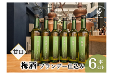 梅酒 ブランデー仕込み 500ml×6本 梅酒 ブランデー 甘口 原酒 熟成 フレンチオーク樽