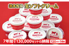 北海道 牧場の生ソフトクリーム 14個 アイスクリーム アイス スイーツ 池田町 ジェラート ギフト ソフトクリーム 120ml×14個 国産