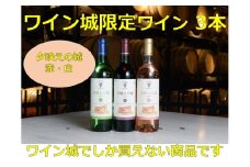  【限定】十勝ワイン いけだワイン城限定3本セット（赤・白・ロゼ）夕映えの城 赤ワイン 白ワイン ロゼ 北海道ワイン 北海道池田町
