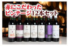 十勝ワイン 赤にこだわったビンテージ12本 北海道ワイン 国産ワイン ヴィンテージ ビンテージ 厳選 人気 受賞
