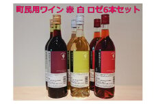 十勝ワイン　町民用シリーズ6本セット(赤・白・ロゼ　各2本)【B001-12-1】