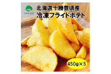 2024年北海道十勝豊頃産 冷凍フライドポテト 450g×5【工房みみずく】[№5891-083]