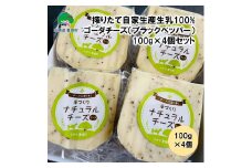 搾りたて自家生産生乳100%使用！ゴーダチーズ（ブラックペッパー）100g×4個セット【北海道十勝 豊頃町】［チーズ工房「幸」】[№5891-0540]