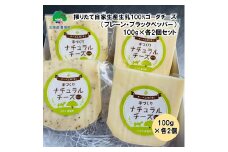 搾りたて自家生産生乳100%使用！ゴーダチーズ（プレーン・ブラックペッパー）100g×各2個セット【北海道十勝 豊頃町】［チーズ工房「幸」】[№5891-0541]
