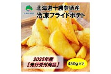 北海道十勝豊頃産 冷凍フライドポテト 450g×5【2025年産】（先行受付）【工房みみずく】