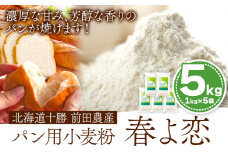 北海道十勝 前田農産パン用小麦粉「春よ恋」5kg(1kg×5袋) 有限会社 十勝太陽ファーム 送料無料《60日以内に出荷予定(土日祝除く)》 北海道 本別町 パン 小麦粉 小麦
