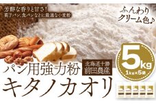 パン用小麦粉 キタノカオリ 北海道十勝 前田農産 5kg 1kg×5袋 有限会社 十勝太陽ファーム 送料無料 北海道 本別町《60日以内に出荷予定(土日祝除く)》