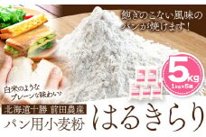 北海道十勝 前田農産パン用小麦粉「はるきらり」5kg(1kg×5袋) 有限会社 十勝太陽ファーム 送料無料 北海道 本別町《60日以内に出荷予定(土日祝除く)》