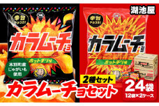 湖池屋 「カラムーチョ」2種セット(各12袋) 本別町観光協会 送料無料《60日以内に出荷予定(土日祝除く)》北海道 本別町 ポテト ポテトチップス 菓子 スナック スナック菓子 食べ比べ