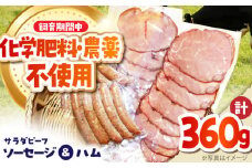 【11月中旬以降順次発送】 サラダビーフ ソーセージ&ハムセット（ソーセージ100g×2袋・ボンレスハム80g×2袋）《足寄町》【ありがとう牧場】ソーセージ ハム 牛肉 ビーフ 肉 ミート 牛 焼肉 牛丼 カレー 北海道 13300 13300円 [BEAH007]
