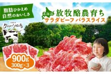 【11月以降順次発送】 サラダビーフ バラ スライス 300g×3パック《足寄町》【ありがとう牧場】牛肉 ビーフ 肉 ミート 牛 焼肉 牛丼 カレー BBQ 北海道 23300 23300円 [BEAH006]