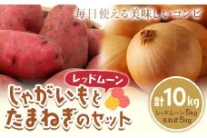 じゃがいも（レッドムーン）とたまねぎのセット 合計約10kg 野菜《10月中旬から順次出荷》 橋枝物産 北海道 浦幌町