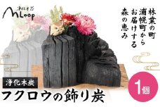浄化木炭 フクロウの飾り炭 1個 MLoop(エムループ) 株式会社浦幌木炭 浦幌木炭 飾り炭 消臭効果