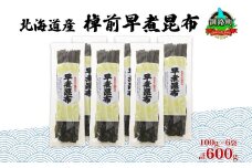 北海道産 昆布 6袋セット 棹前早煮昆布 100g×6袋 計600g 棹前 さおまえ 棹前昆布 天然 昆布 こんぶ コンブ 煮昆布 海藻 乾物 昆布森産 山田物産 北海道 釧路町 釧路超 特産品