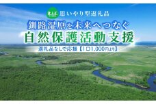 【思いやり型返礼品】釧路湿原を未来へつなぐ自然保護活動支援 返礼品ナシ で応援 ＜１口 1,000円 より＞ | 細岡展望台からエゾフクロウを見守る 北海道 釧路町 釧路超 特産品