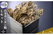【厚岸漁協直売店特製】 かきガンガン焼 Lセット 15個 北海道 牡蠣 カキ かき  生牡蠣 殻付  魚介類  [№5863-0399]