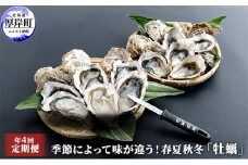 定期便 4回 季節によって味が違う！春夏秋冬「 牡蠣 」 【配送不可：沖縄・離島】 [№5863-0479]