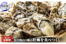 厚岸町の3種の牡蠣を食べつくし 4ヶ月 定期便 牡蠣 カキ 食べ比べ [№5863-0557]