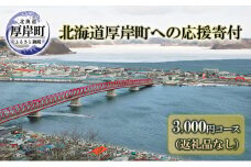 北海道厚岸町 寄附のみの応援受付 3,000円コース（返礼品なし 寄附のみ 3000円）[№5863-1103]