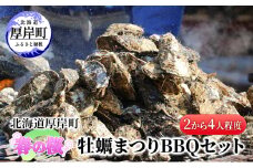 北海道 厚岸町 春の 桜 牡蠣まつり  BBQセット （2から4人程度） [№5863-1127]