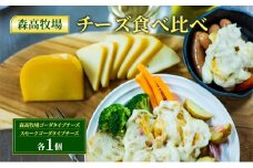 森高牧場 チーズ 食べ比べ ( ゴーダ1個 ・木こりの燻したスモークチーズ1個 ) [№5863-1212]