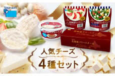 【7月30日までの受付!!】タカナシ乳業人気チーズ詰め合わせ（モッツァレラ2種・マスカルポーネ・クリームチーズ）_440202