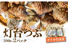 北海道浜中産　灯台つぶ(ボイルむき身)　300g×2パック_230108
