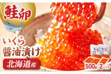 いくら醤油漬け(鮭卵)　500g×2パック_H0001-039