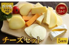 ＜全3回定期便・連続＞【おおともチーズ工房】厳選ナチュラルチーズ5種詰め合わせセット_H0003-003