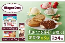 ＜全3回定期便・連続＞ハーゲンダッツ『3種の贅沢ギフトセット(合計54個)』アイスクリーム アイス スイーツ デザート_H0026-012