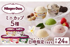 【着日指定できます!!】ハーゲンダッツ『定番ミニカップ5種セット(合計24個)』アイスクリーム アイス スイーツ デザート_H0016-017