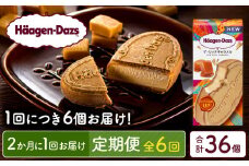 ＜全6回定期便・隔月＞ハーゲンダッツ『クリスピーサンドセット（ザ・リッチキャラメル味）計36個』アイスクリーム アイス スイーツ デザート_H0026-047