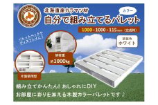 「自分で組み立てるカラーパレット」1000×1000×115（mm）片面使用型【 天然木 DIY ガーデン お庭 アウトドア ウッドデッキ 標茶町 北海道 】