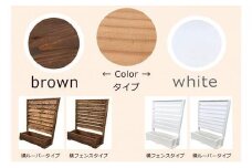 fence planter「GRANDE」横ルーバータイプ【ホワイト】【 天然木 DIY ガーデン お庭 アウトドア 木製 フェンス プランター 標茶町 北海道 】