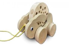 木のおもちゃ コロコロうさぎ＆親子羊【 玩具 おもちゃ 木製 手作り インテリア ギフト プレゼント クリスマス 標茶町 北海道 】