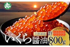 【年末配送可能 受付9月まで】3347. いくら醤油漬け 80g×10個 いくら イクラ 魚卵 魚介 海鮮 送料無料 北海道 弟子屈町