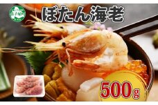 1311.  ボタンエビ 500g 海鮮 ぼたんえび ボタン海老 ぼたん海老 エビ 刺身 おつまみ 酒の肴 魚介 送料無料 16000円 北海道 弟子屈町