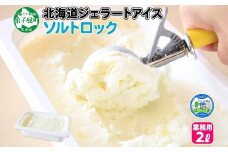 613.アイスクリーム ソルトロック ソルト ジェラート 業務用 2リットル 2L アイス 大容量  手作り 北海道 弟子屈町