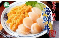3406.  うに ホタテ 豪華 海鮮 セット 4人前 ウニ チリ産 冷凍 200g ほたて 300g 雲丹 帆立 丼 刺身 うに 送料無料 北海道 弟子屈町