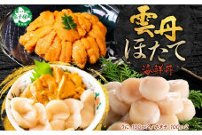 3351. うに 200g ホタテ 200g 計400g セット ウニ チリ産 冷凍 雲丹 ほたて 生ほたて 帆立 冷凍 海鮮 海鮮丼 北海道 弟子屈町
