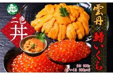 3405. 雲丹 100g 鱒いくら醤油漬け 100g×2個 うに ウニ チリ産 冷凍 いくら イクラ ます マス いくら醤油 お取り寄せ 魚卵 海鮮丼 二色丼 海鮮 寿司 送料無料 北海道 弟子屈町