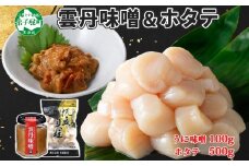 3437. 雲丹味噌瓶 100g ホタテ500g 小分け ウニみそ うにみそ 雲丹 ウニ うに 味噌 みそ 瓶詰 ホタテ 帆立 ほたて 海鮮 送料無料 北海道 弟子屈町