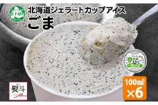 2346. 無地熨斗 くりーむ童話 カップアイス ごま アイスクリーム アイス 100ml×6個 アイスクリーム  黒ゴマ 胡麻 アイス スイーツ おやつ 牛乳 ミルク 贈り物 gift ギフト プレゼント 詰め合わせ 送料無料 北海道 弟子屈町