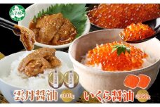3434. 食べる雲丹醤油 70g 各2個 いくら醤油漬け 80g セット 数量限定 小分け 雲丹 うに ウニ  いくら イクラ 漬け 醤油漬け おつまみ ご飯のお供 ごはんのおとも グルメ 瓶詰 冷凍 数量限定 送料無料 瓶 ギフト 贈り物 プレゼント 北海道 弟子屈町
