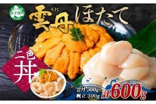3341. 雲丹 300g ホタテ 300g 海鮮2種セット ウニ チリ産 冷凍 うに ミョウバン不使用 ほたて 貝柱 生ほたて 刺身 帆立 冷凍 海鮮 海鮮丼 お刺身 つまみ おつまみ おかず ごはんのおとも 北海道 弟子屈町